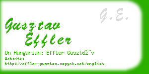 gusztav effler business card